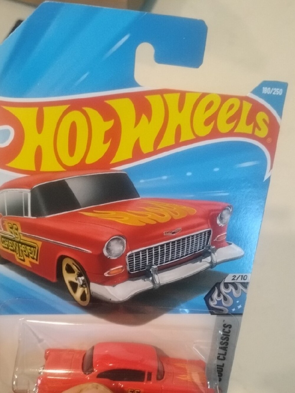 Mattel Hot Wheels '55 Chevy - Red with Gold Accents - Picture 6 of 8